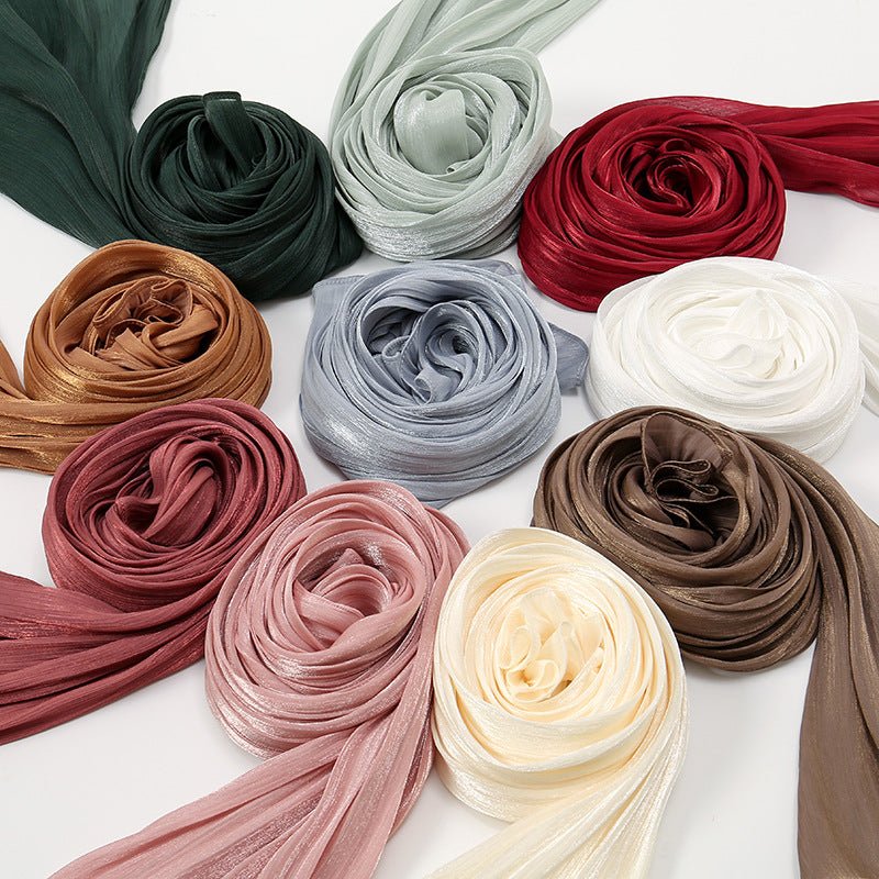 Lightweight Crepe Satin Scarf Elegance Hijab (MH160) - Mariam's Collection