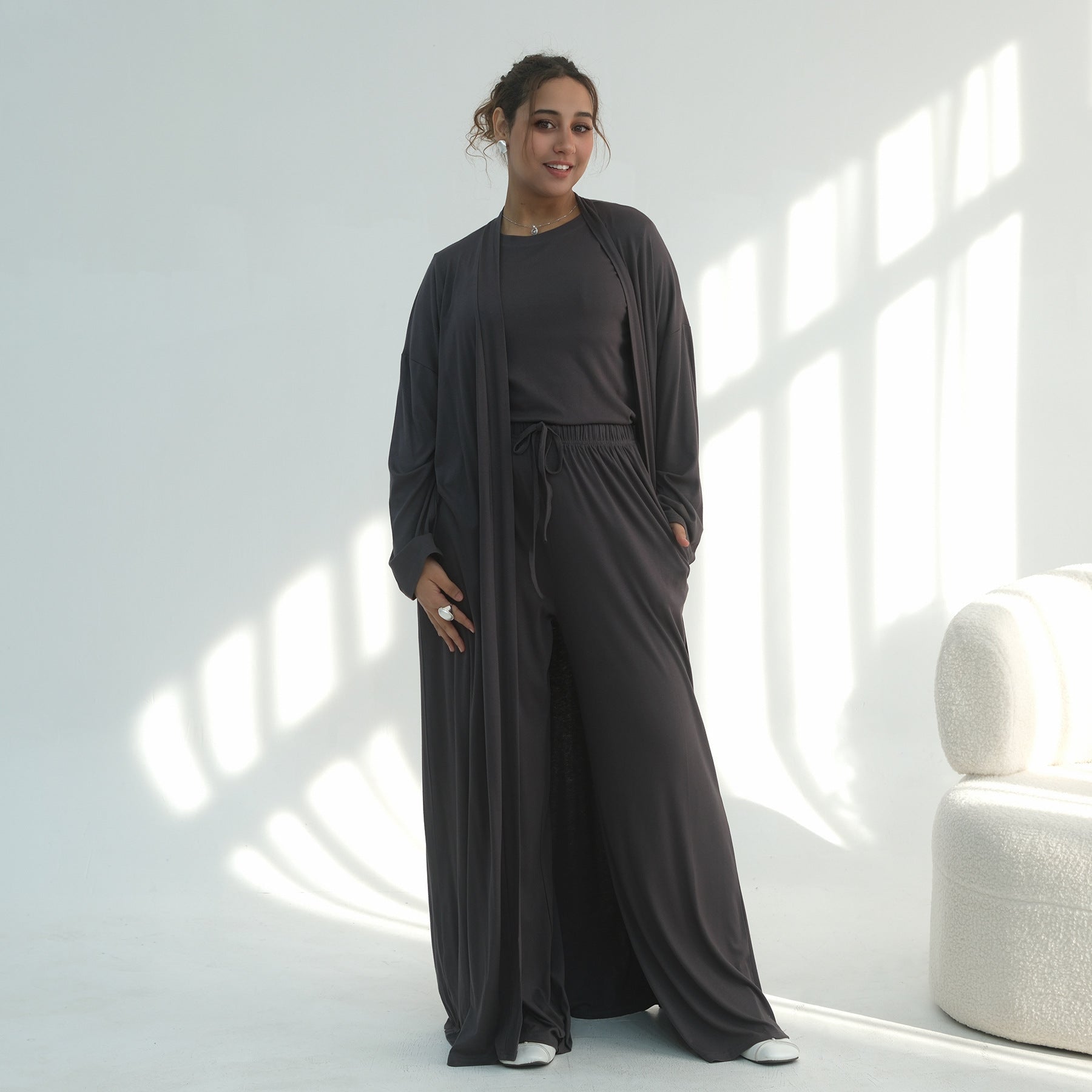 Lightweight Fluid Jersey Three-Piece Set(MS533) - Mariam's Collection