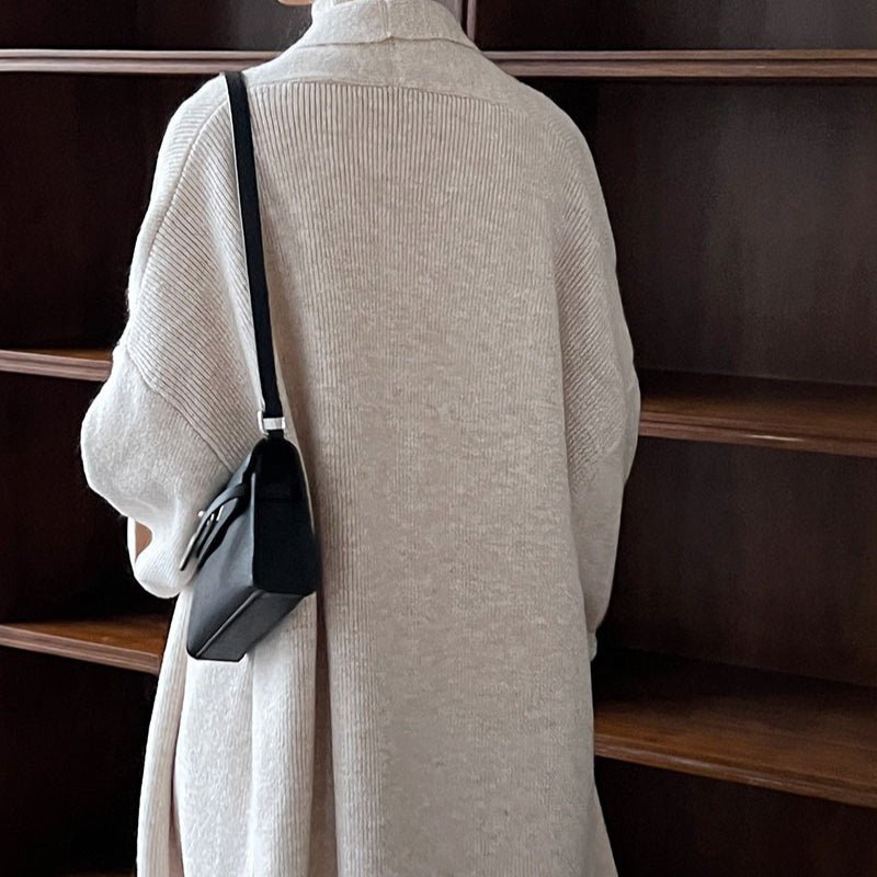 Long Knit Cardigan & Turtleneck Dress Set(MS177) - Mariam's Collection