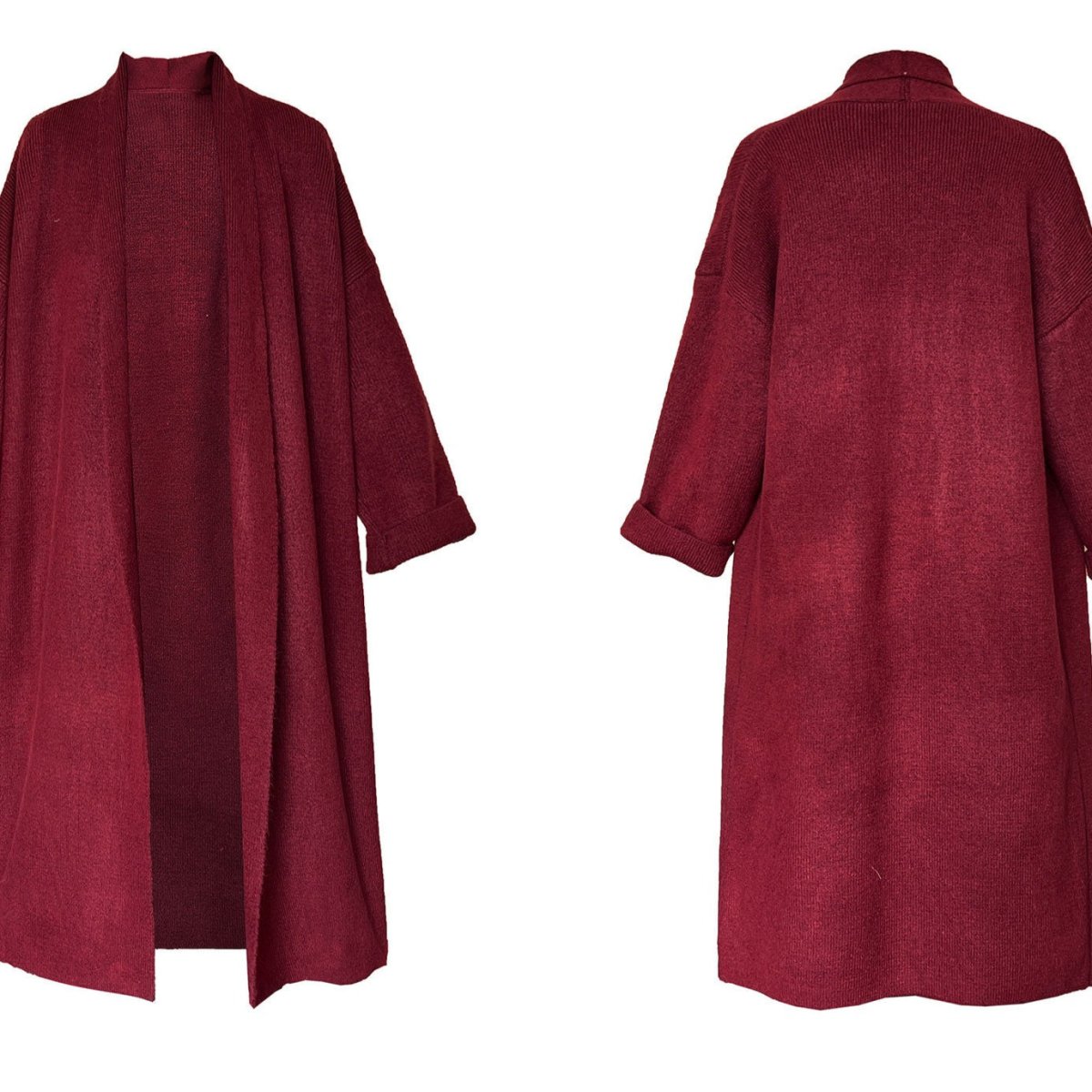 Long Knit Cardigan & Turtleneck Dress Set(MS177) - Mariam's Collection