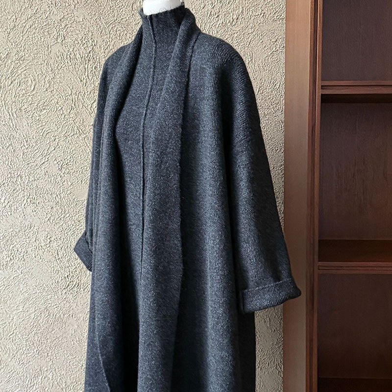 Long Knit Cardigan & Turtleneck Dress Set(MS177) - Mariam's Collection