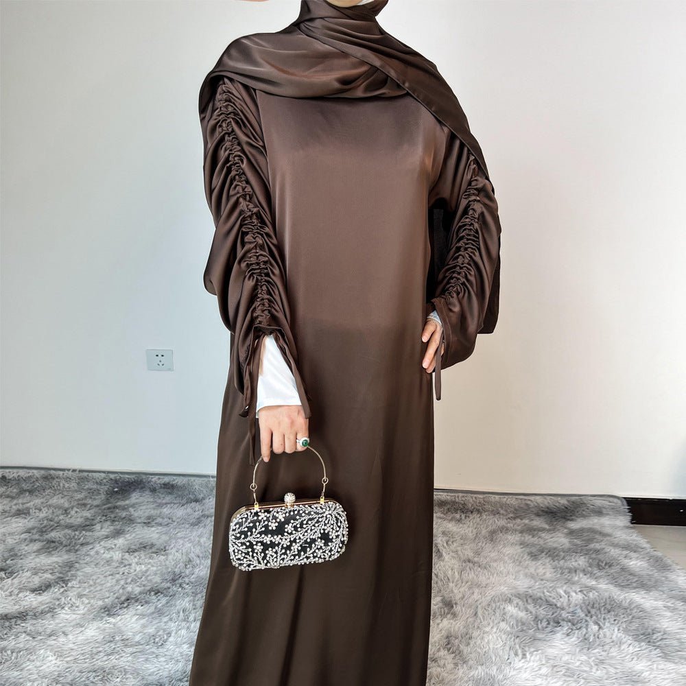 Loose Swing Adjustable Lantern Sleeve Abaya Dress. (MA167) - Mariam's Collection