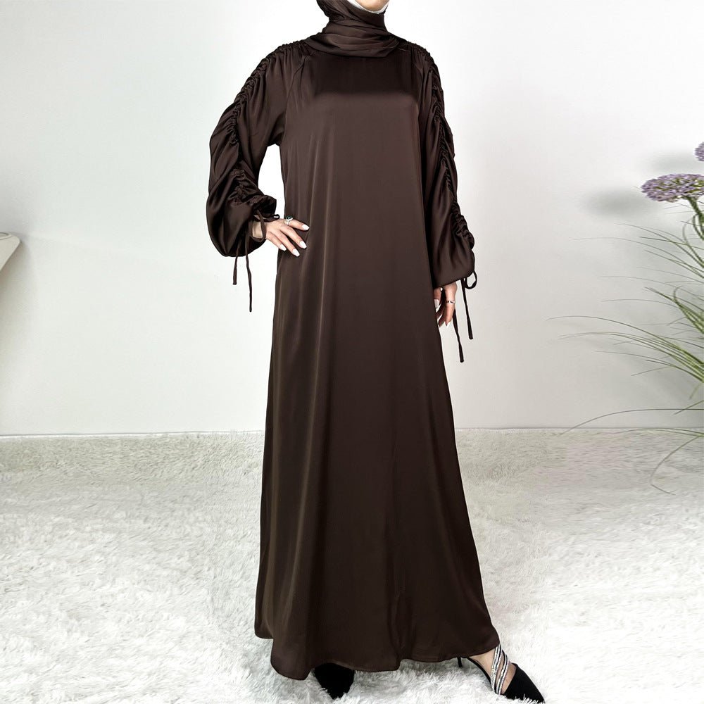 Loose Swing Adjustable Lantern Sleeve Abaya Dress. (MA167) - Mariam's Collection