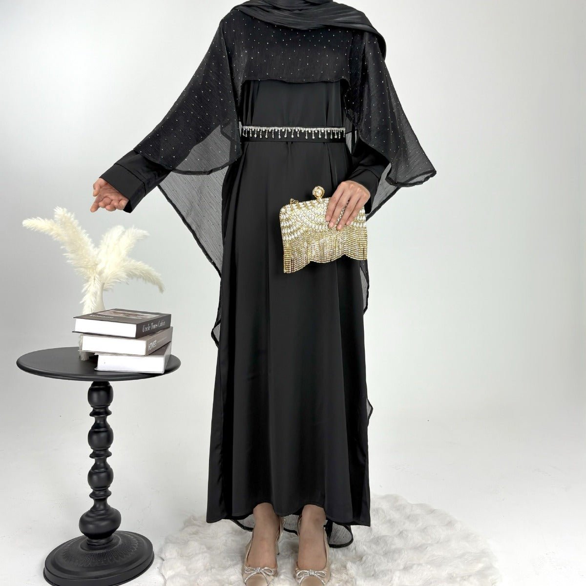 Luminous Modest Robe Collection | Elegant Cloak Suit Dresses. (MA252) - Mariam's Collection