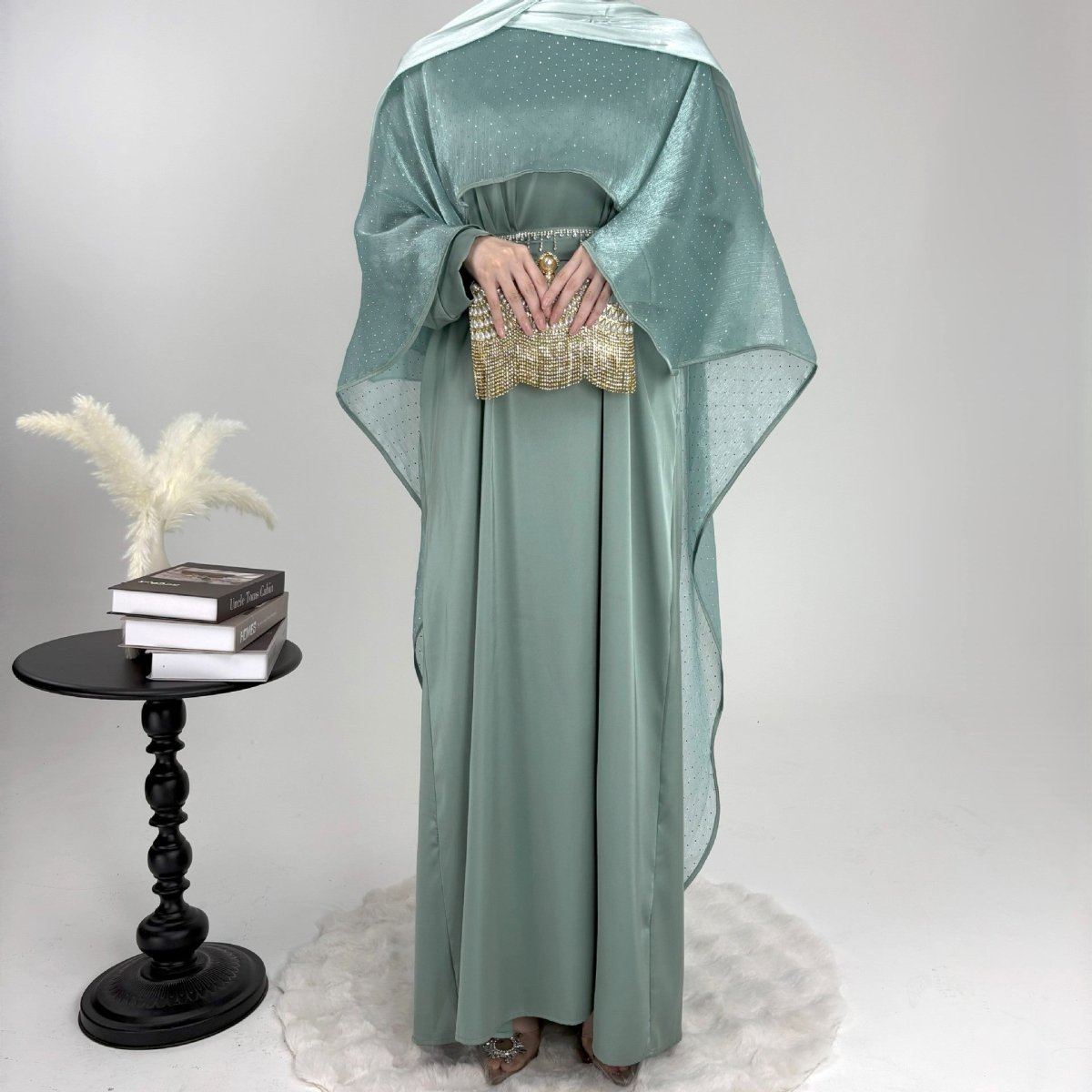 Luminous Modest Robe Collection | Elegant Cloak Suit Dresses. (MA252) - Mariam's Collection