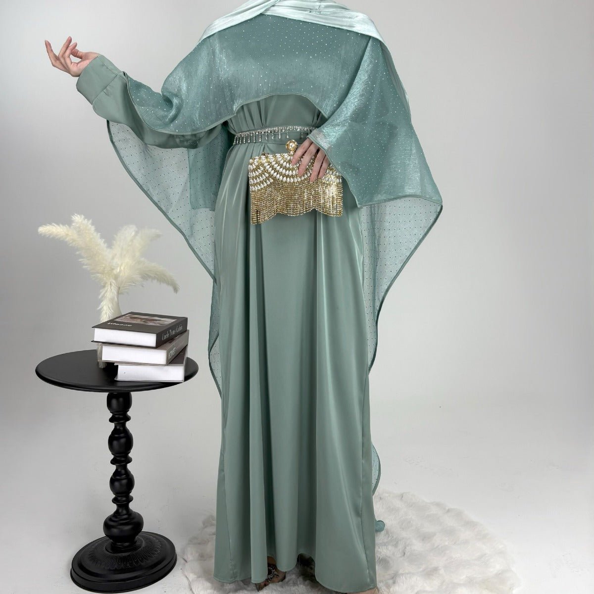 Luminous Modest Robe Collection | Elegant Cloak Suit Dresses. (MA252) - Mariam's Collection