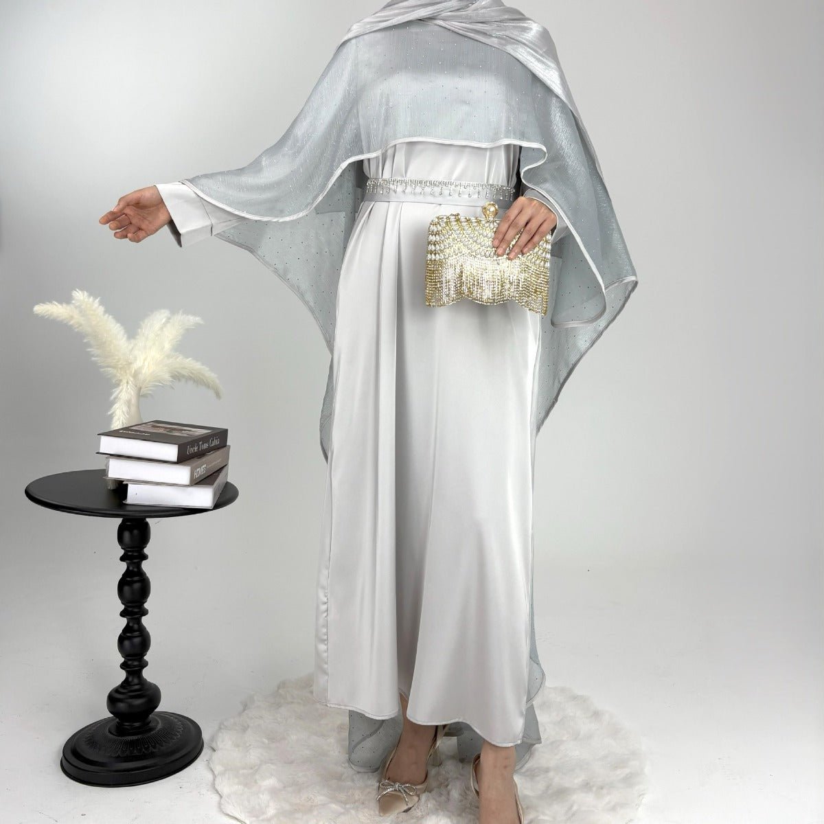 Luminous Modest Robe Collection | Elegant Cloak Suit Dresses. (MA252) - Mariam's Collection