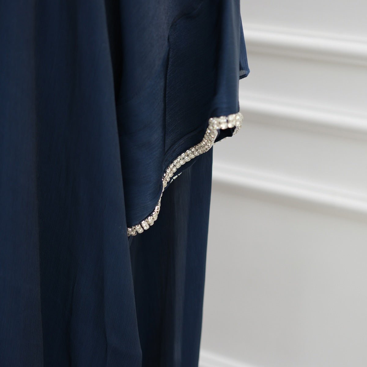 Luxe Beaded Cardigan Abaya | Modest Luxury Evening Wear Beading - Embellished Robes (MOA195) - Mariam's Collection