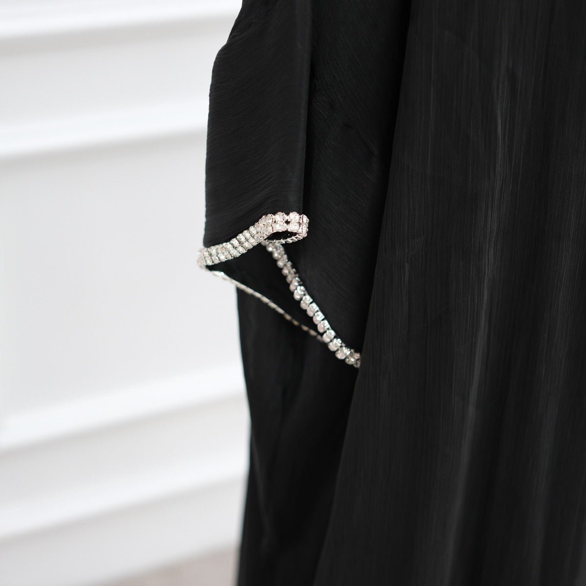 Luxe Beaded Cardigan Abaya | Modest Luxury Evening Wear Beading - Embellished Robes (MOA195) - Mariam's Collection