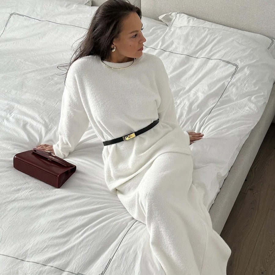 Luxe Fuzzy Sweater & Mermaid Skirt Set(MS192) - Mariam's Collection