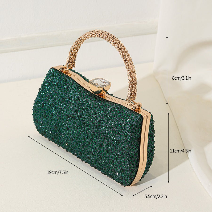 Luxurious Full Rhinestone Evening Clutch Bag - Elegant Sparkling Party Handbag & Shoulder Crossbody for Women(MAC489) - Mariam's Collection