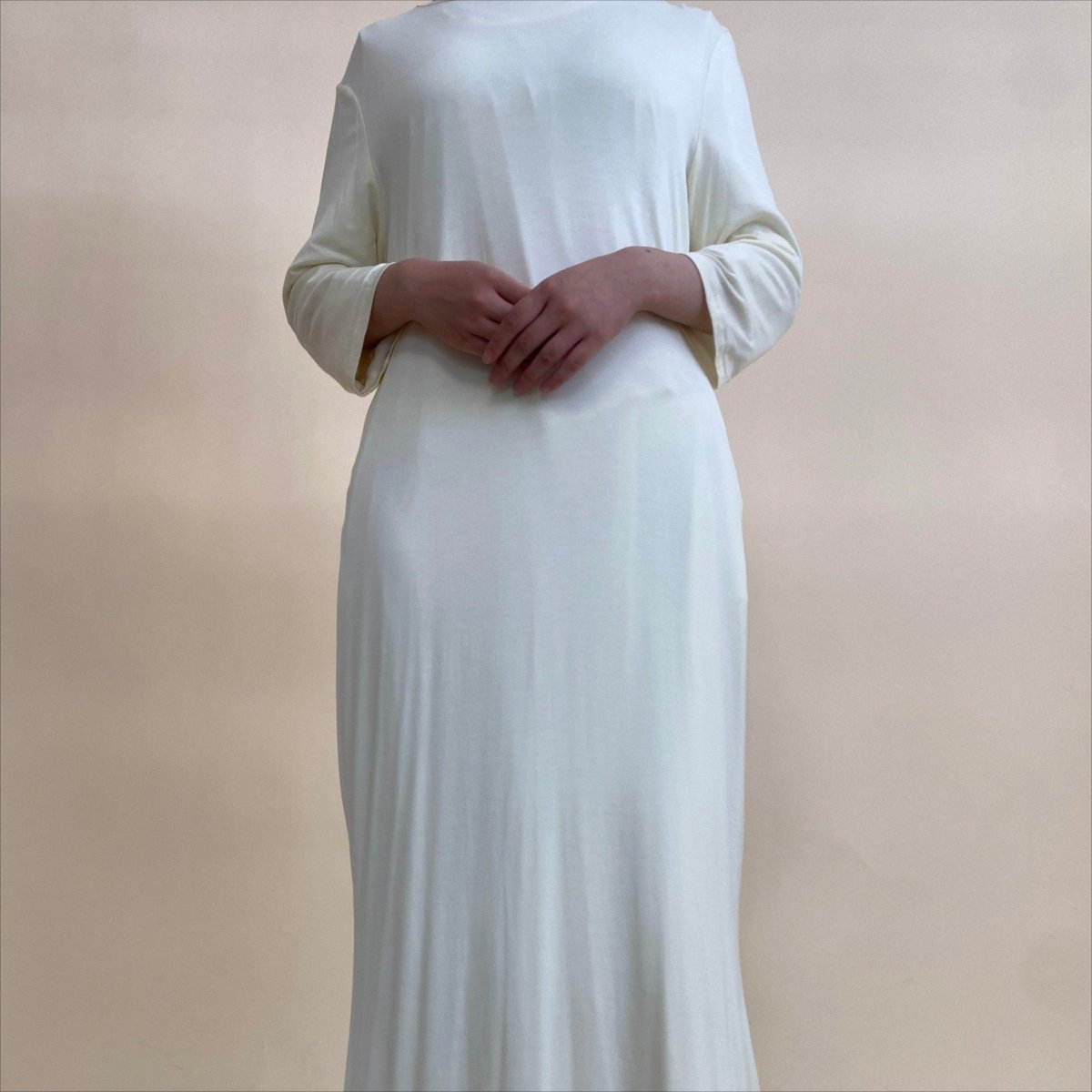 Luxury Crystal Embellished Cape Abaya Set with Modal Inner Dress (MA390) - Mariam's Collection