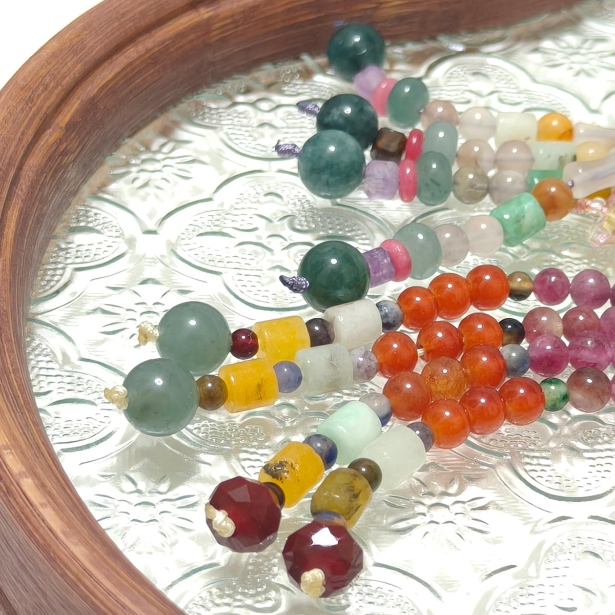 Luxury Elegance Fancy 33 Muslim Agate Tasibeeh with Tassels (MR083) - Mariam's Collection