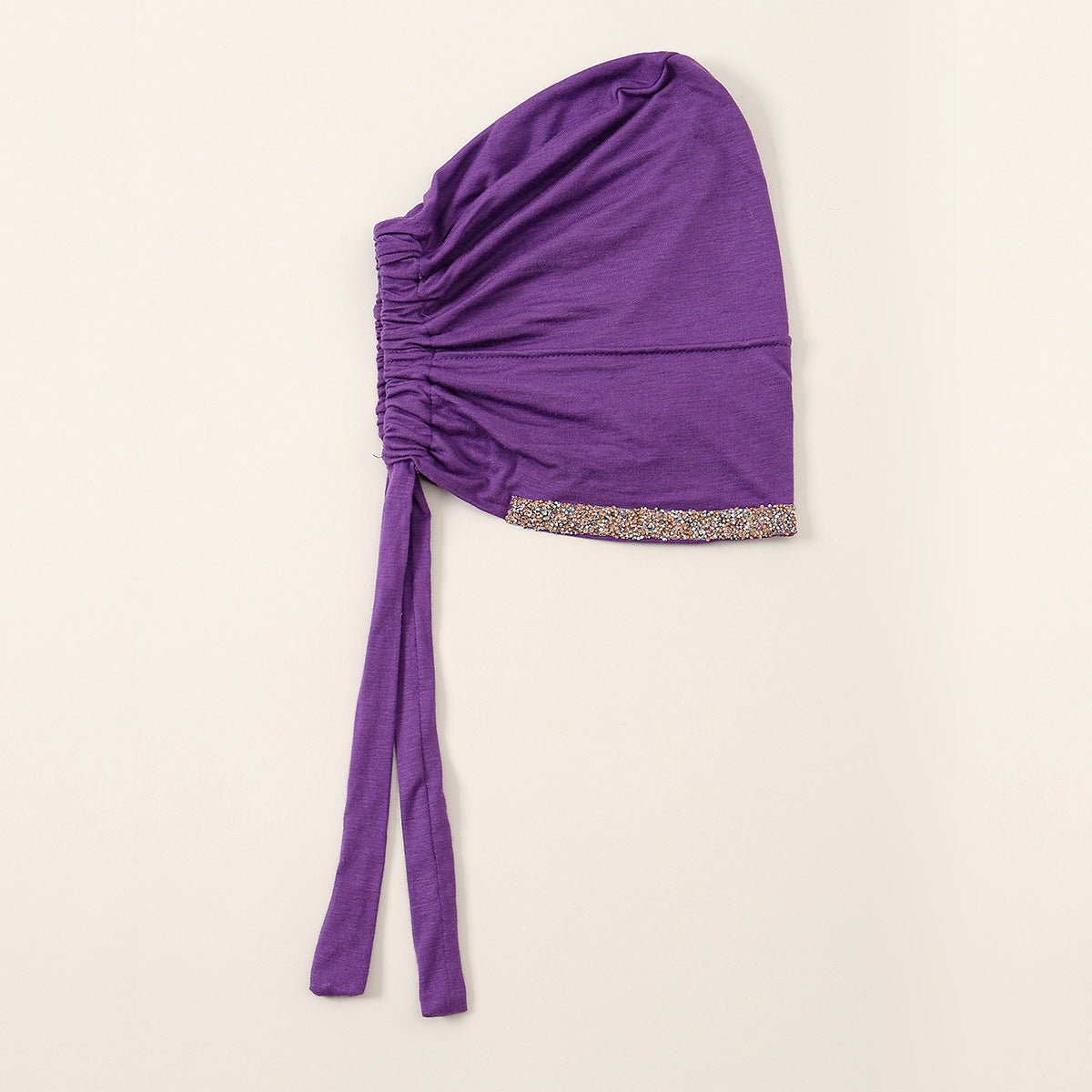 Luxury Modal Cotton Hijab Cap Crystal - Embellished Elastic Lace - Up Undercap with Breathable Design. (MH115) - Mariam's Collection