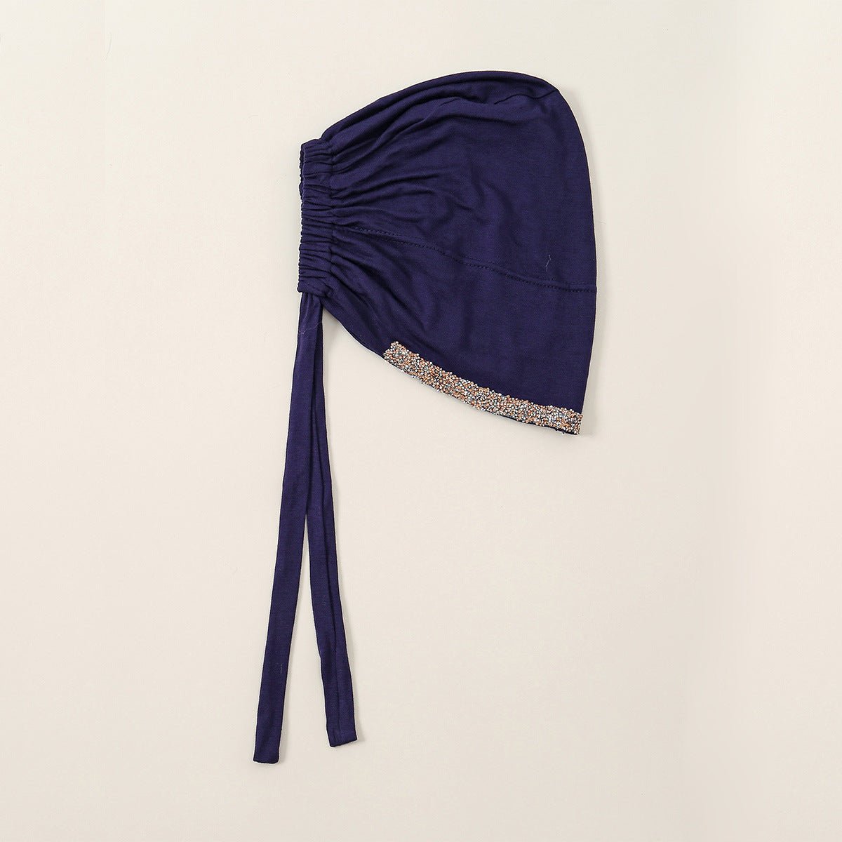 Luxury Modal Cotton Hijab Cap Crystal - Embellished Elastic Lace - Up Undercap with Breathable Design. (MH115) - Mariam's Collection