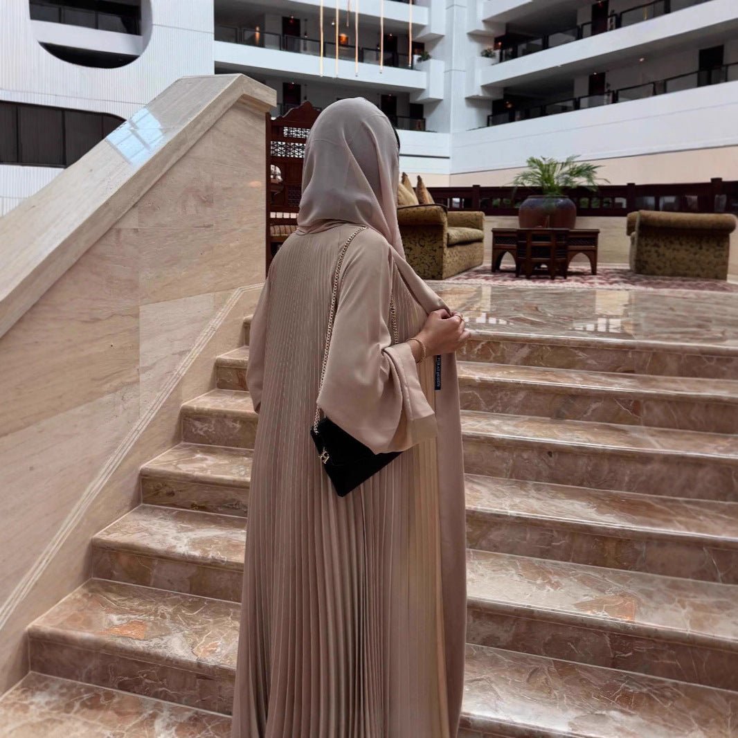 Luxury Pleated Open Abaya Collection (MOA199) - Mariam's Collection