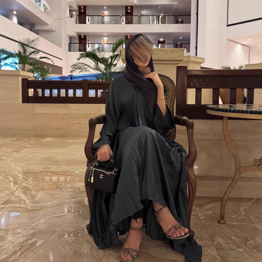 Luxury Pleated Open Abaya Collection (MOA199) - Mariam's Collection