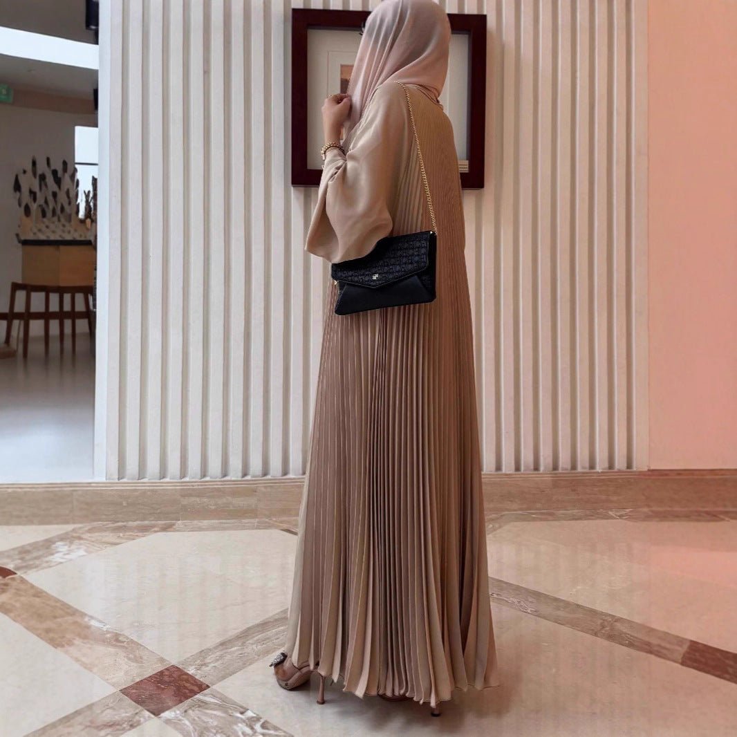 Luxury Pleated Open Abaya Collection (MOA199) - Mariam's Collection