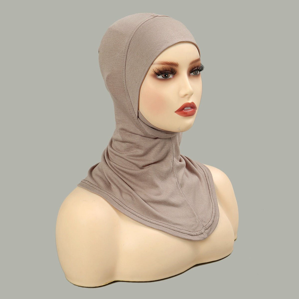 Luxury Single Layer Premium Mercerized Cotton Undercap Hijab Cap with Chin Coverage (MH117)