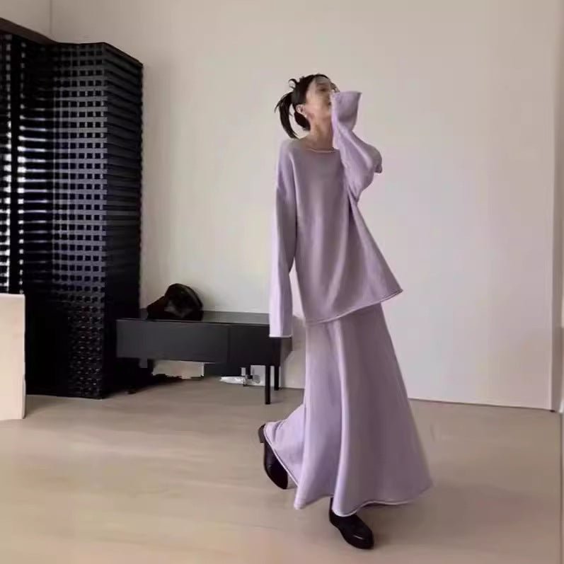 Luxury Soft Knit Sweater & Skirt Set | Autumn Winter Two - Piece Outfit(MS160) - Mariam's Collection