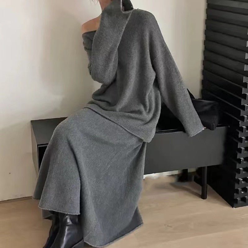 Luxury Soft Knit Sweater & Skirt Set | Autumn Winter Two - Piece Outfit(MS160) - Mariam's Collection