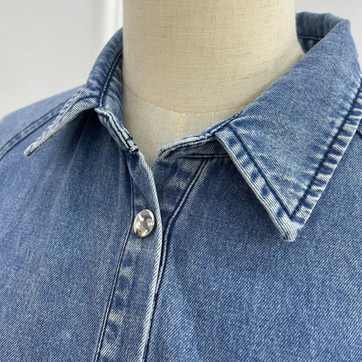 Lyocell Denim Maxi Dress(MS442) - Mariam's Collection