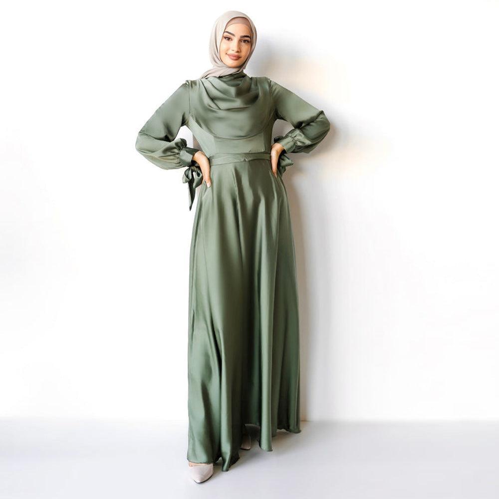 MA053 Layered Neckline and Butterfly Tie Sleeve Abaya - Mariam's Collection
