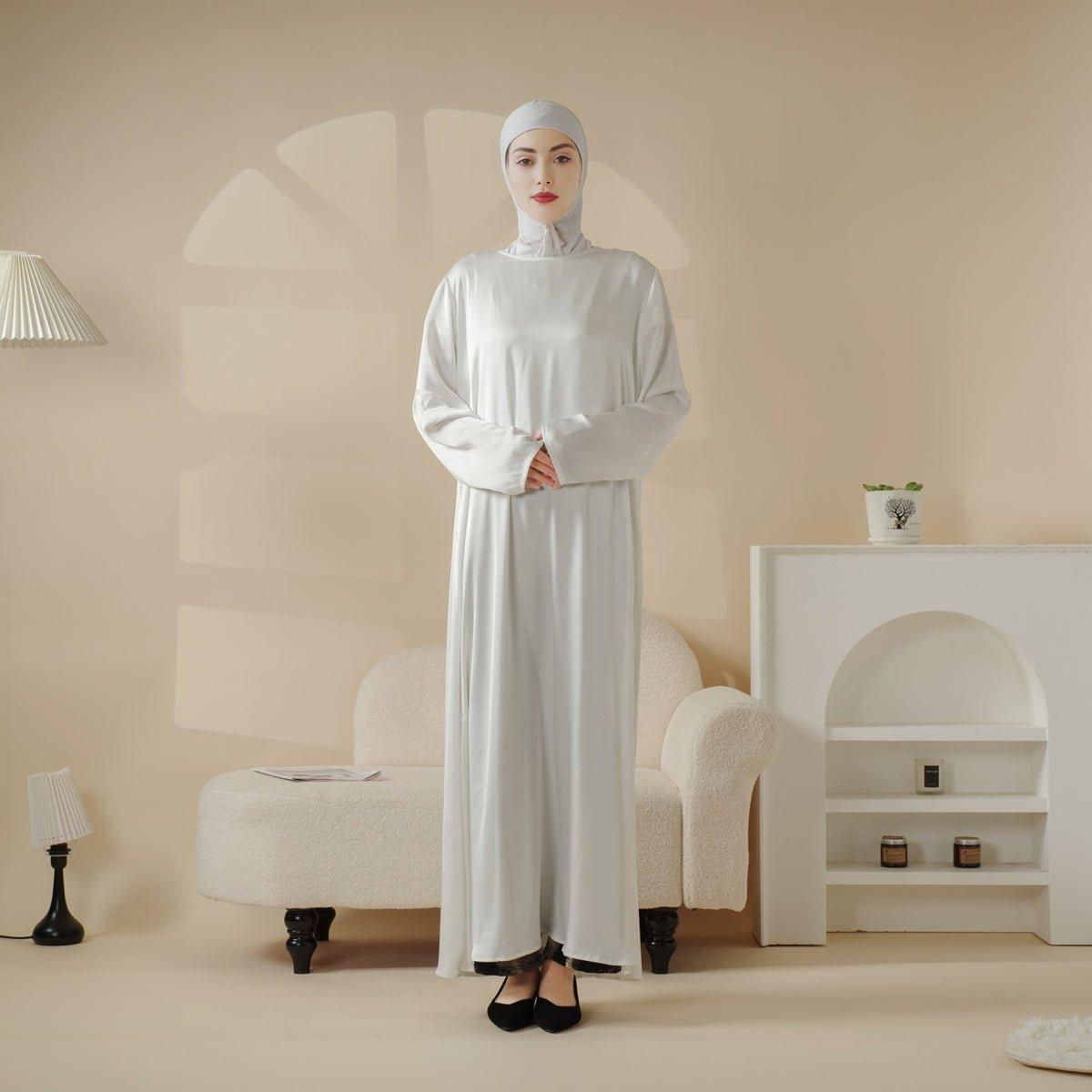 Long Sleeve Satin Inner Dress