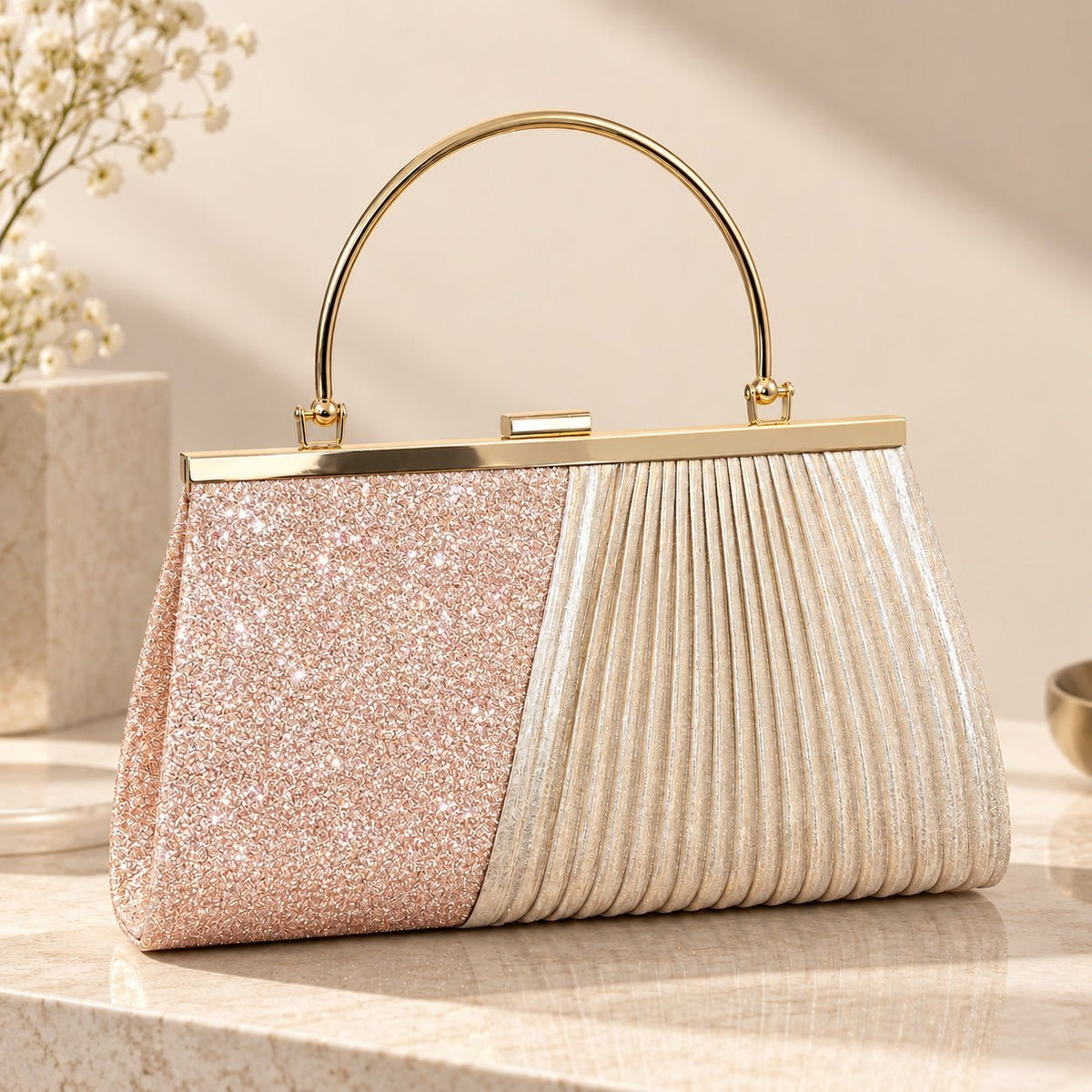 MAC040 Glitter Sequins Clutch Purses for Women - Mariam's Collection