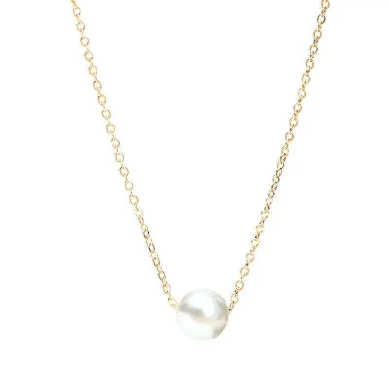 MAC042 freshwater pearl clavicle chain - Mariam's Collection