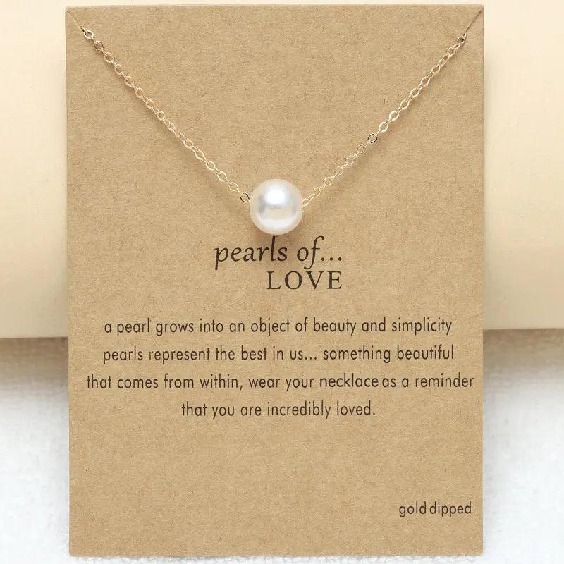 MAC042 freshwater pearl clavicle chain - Mariam's Collection