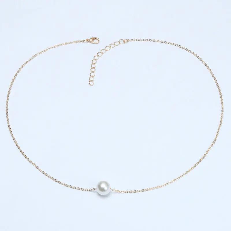 MAC042 freshwater pearl clavicle chain - Mariam's Collection