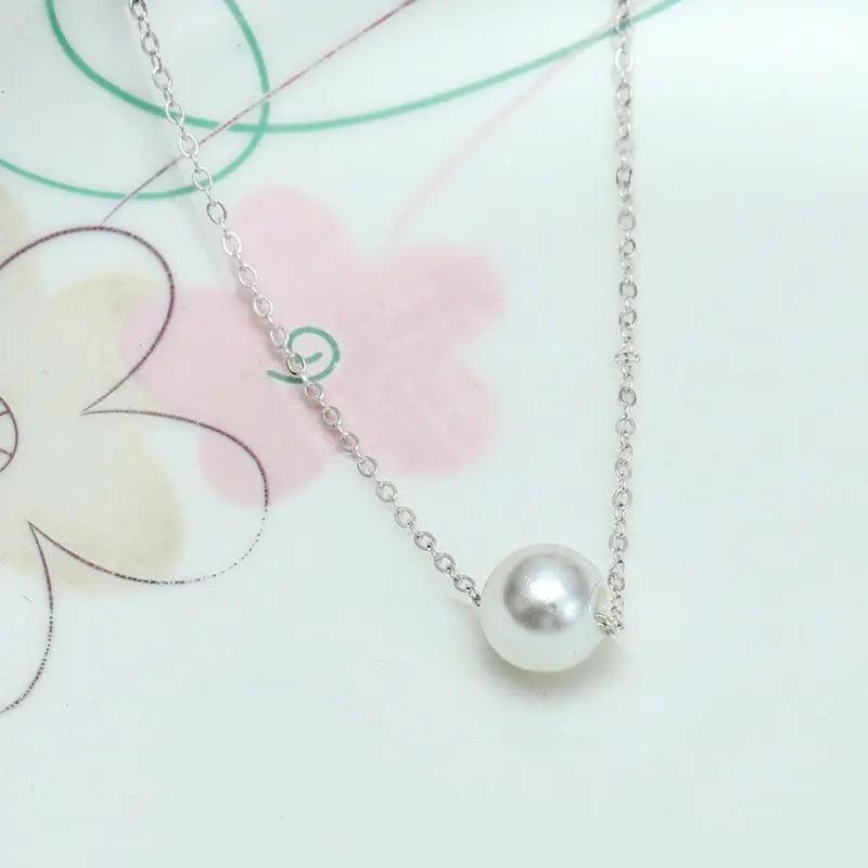 MAC042 freshwater pearl clavicle chain - Mariam's Collection