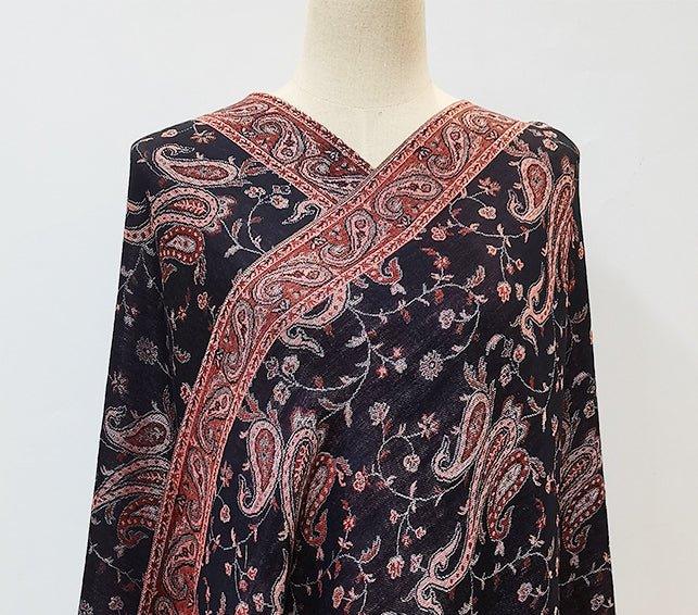 MAC044 Bohemian Style Multicolor Retro Jacquard Cashew Long Tassel Scarf - Mariam's Collection