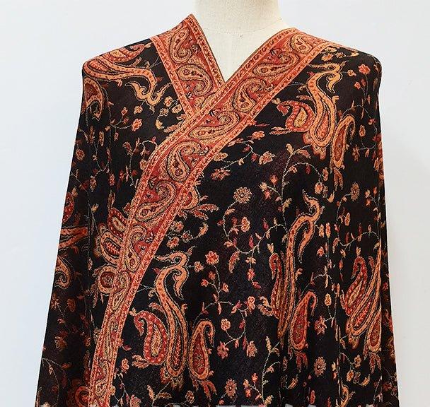 MAC044 Bohemian Style Multicolor Retro Jacquard Cashew Long Tassel Scarf - Mariam's Collection