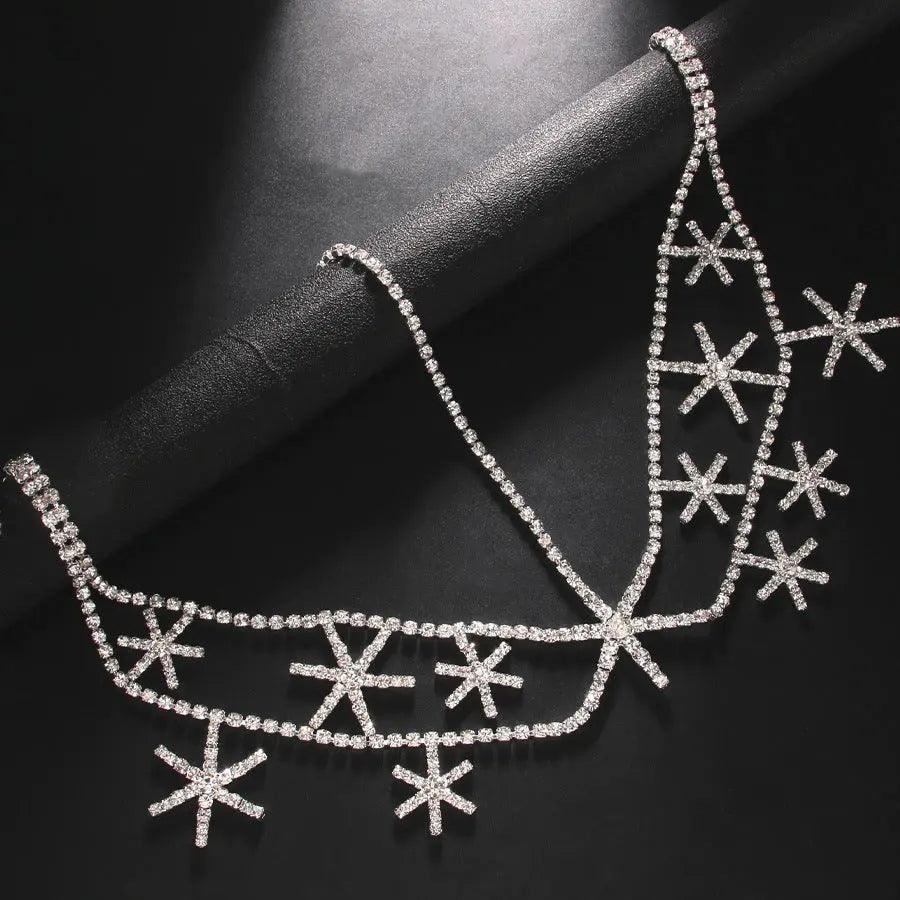 MAC050 Rhinestone Chain Star Headpiece - Mariam's Collection