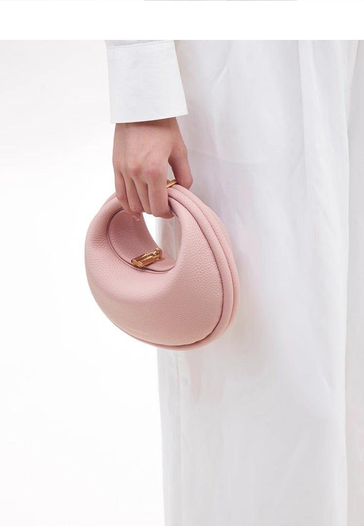 MAC069 Fashionable And Changeable Cowhide Moon Bag - Mariam's Collection