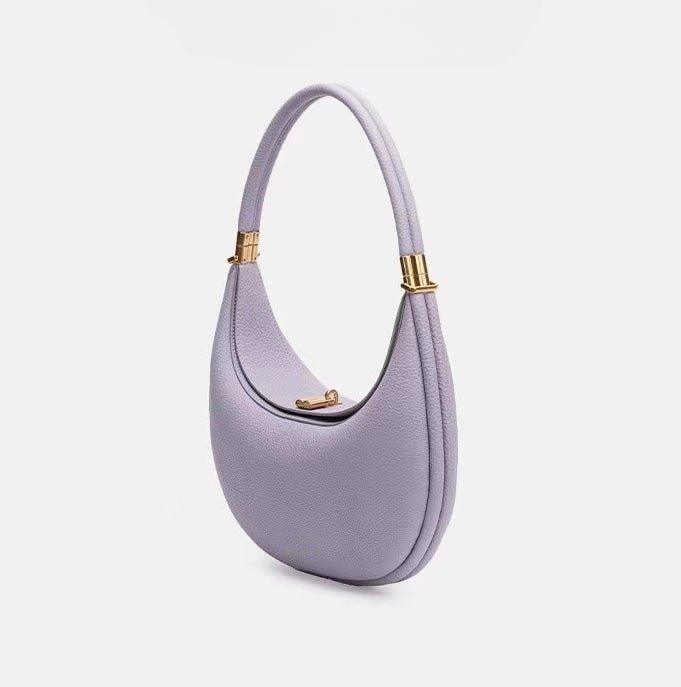 MAC069 Fashionable And Changeable Cowhide Moon Bag - Mariam's Collection