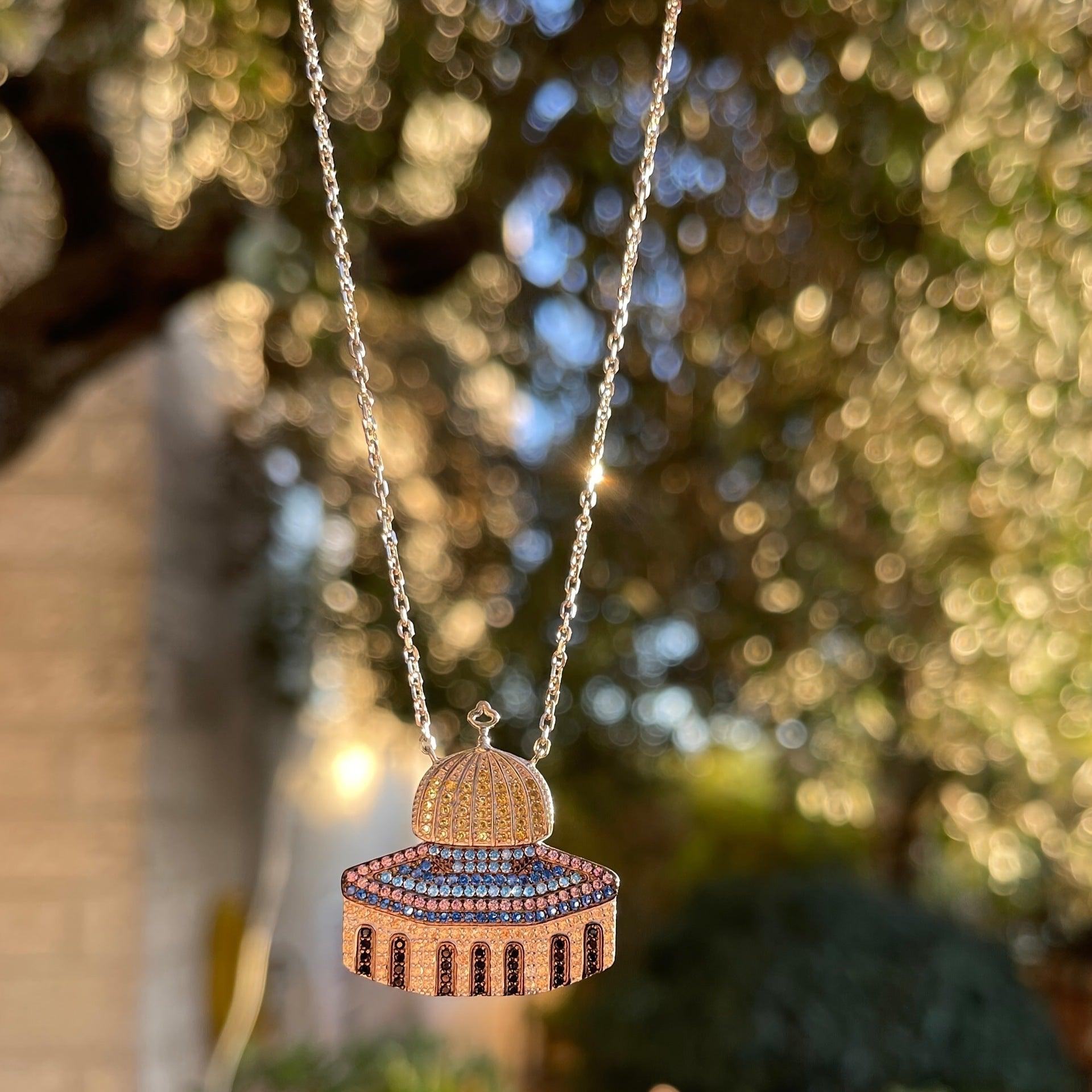 MAC112 Masijid Pattern Keffiyeh Necklace - Mariam's Collection