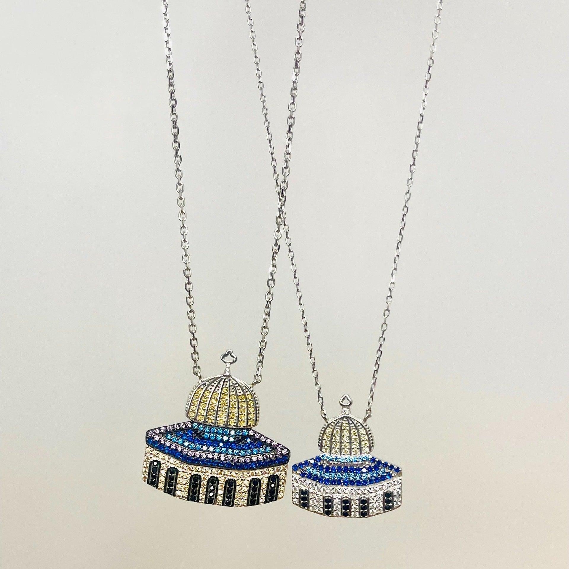 MAC112 Masijid Pattern Keffiyeh Necklace - Mariam's Collection