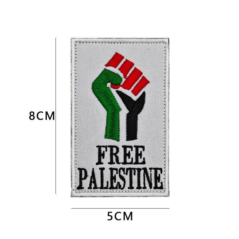 MAC115 Palestine Flag Embroidered PVC Rubber Badge Velcro - Mariam's Collection