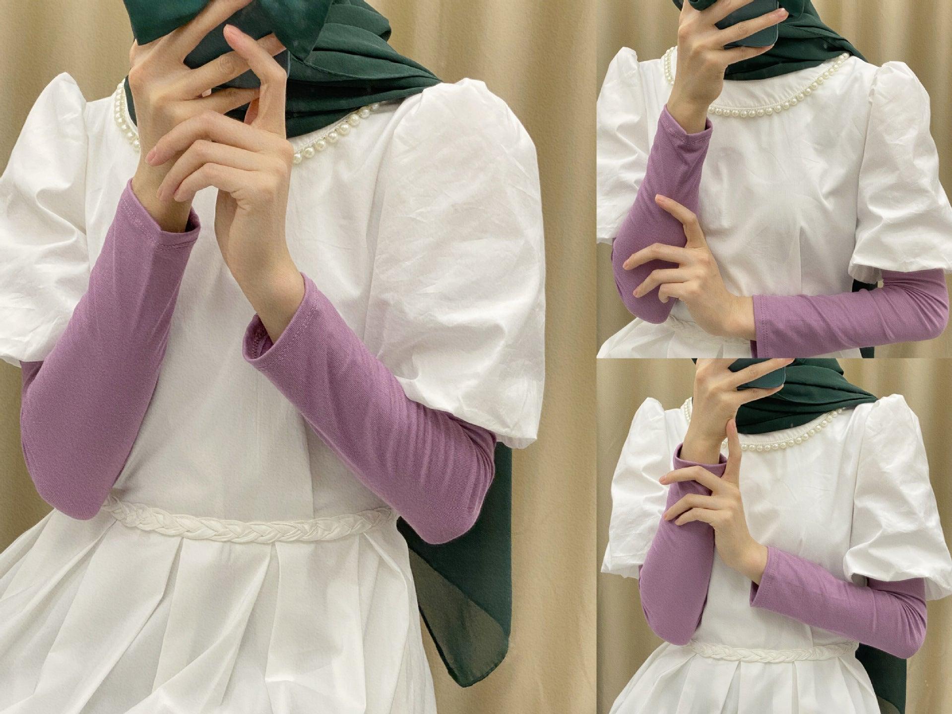 MAC120 Solid Color Modal Cotton Stretch Ice Sleeves - Mariam's Collection