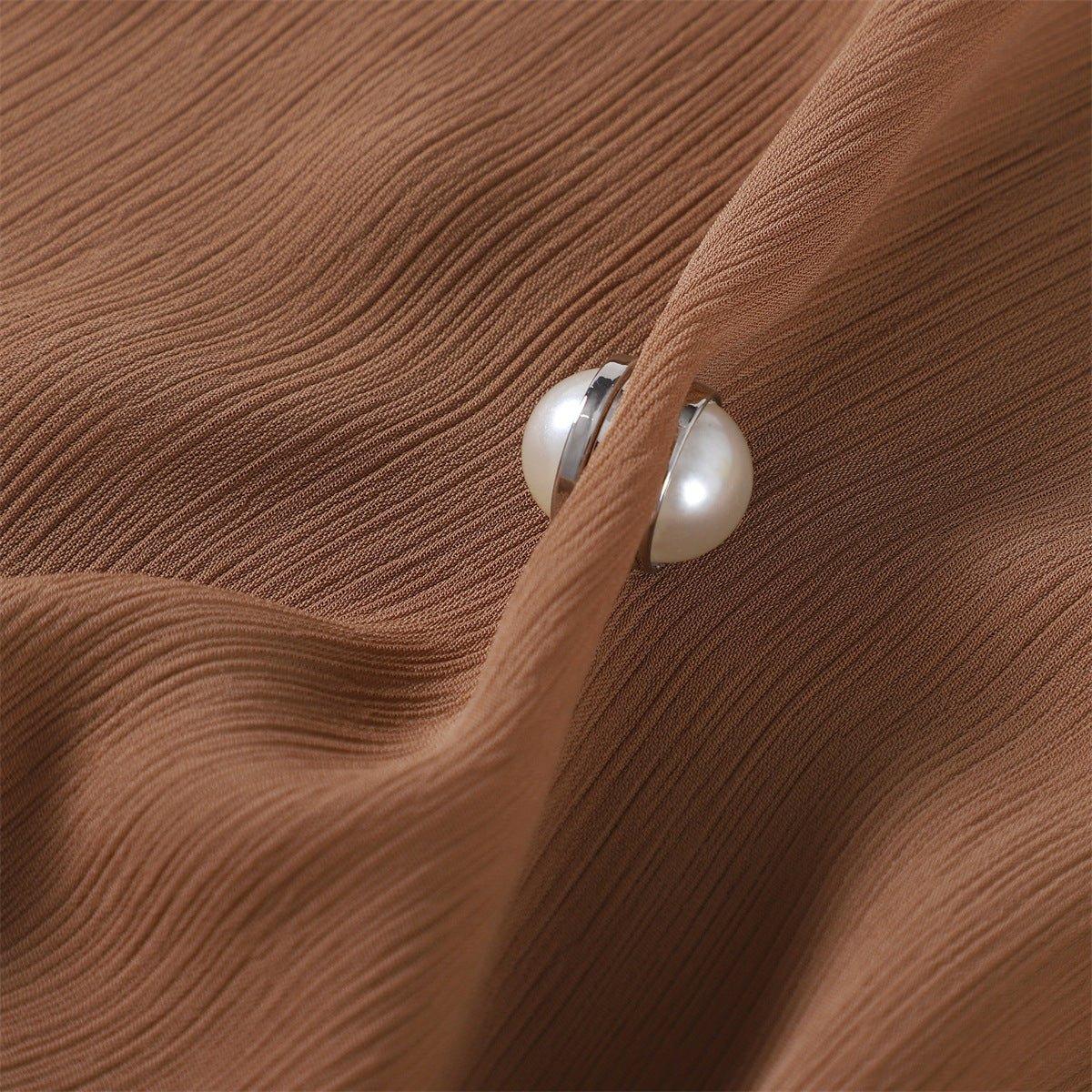 MAC126 Pearl Magnetic Buckle Hijab 12 pcs Brooches - Mariam's Collection