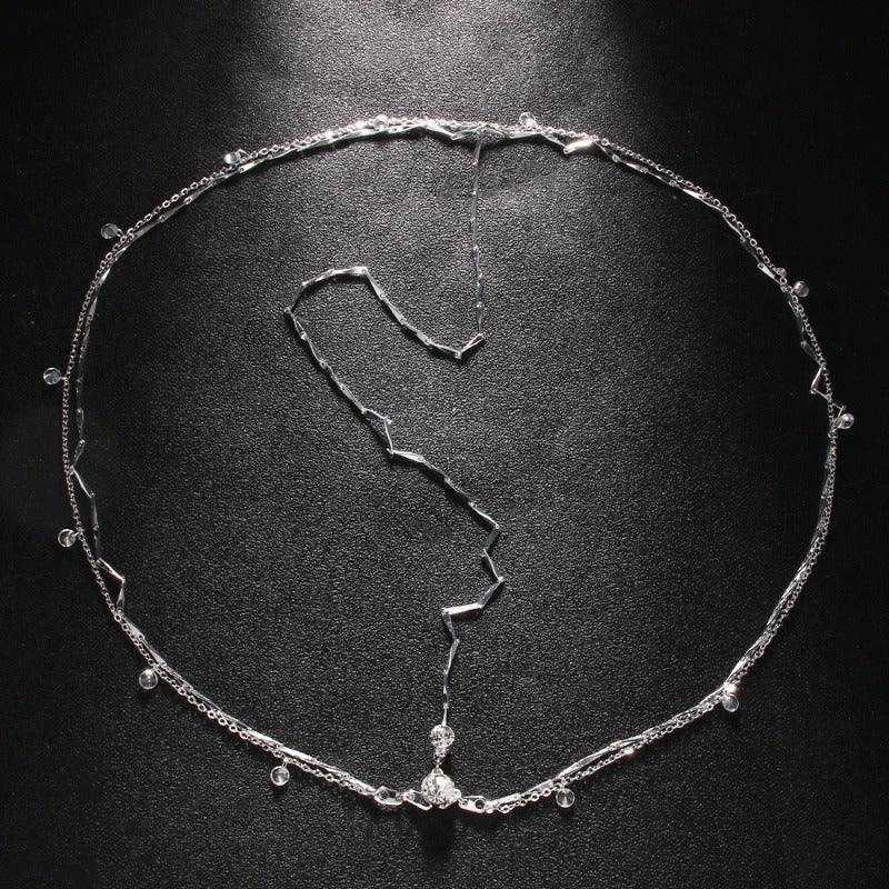 MAC127 Simple Rhinestone Pendant Sparkling Wedding Tiara - Mariam's Collection