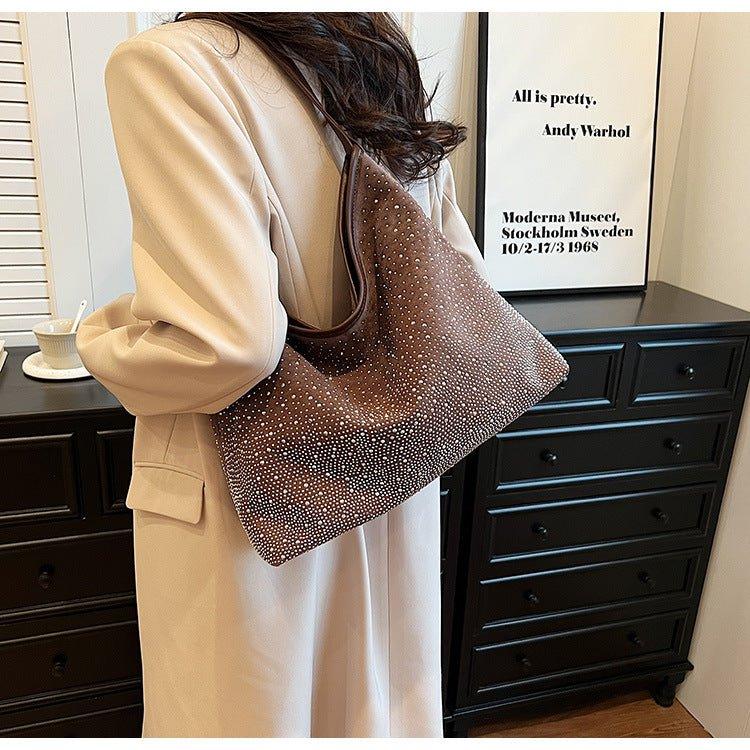 MAC142 Fashionable Bright Diamond Shoulder Tote Bag - Mariam's Collection