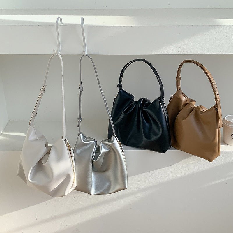 MAC180 High-End Pleated PU Leather All-Match Tote Bag - Mariam's