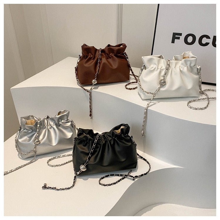 Versatile Chain Shoulder Crossbody Pleated Cloud Bag(MAC201
