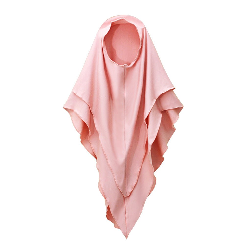 Matching Color Ruffle Abaya 2 - Piece Set Kid Abaya(MKG011) - Mariam's Collection