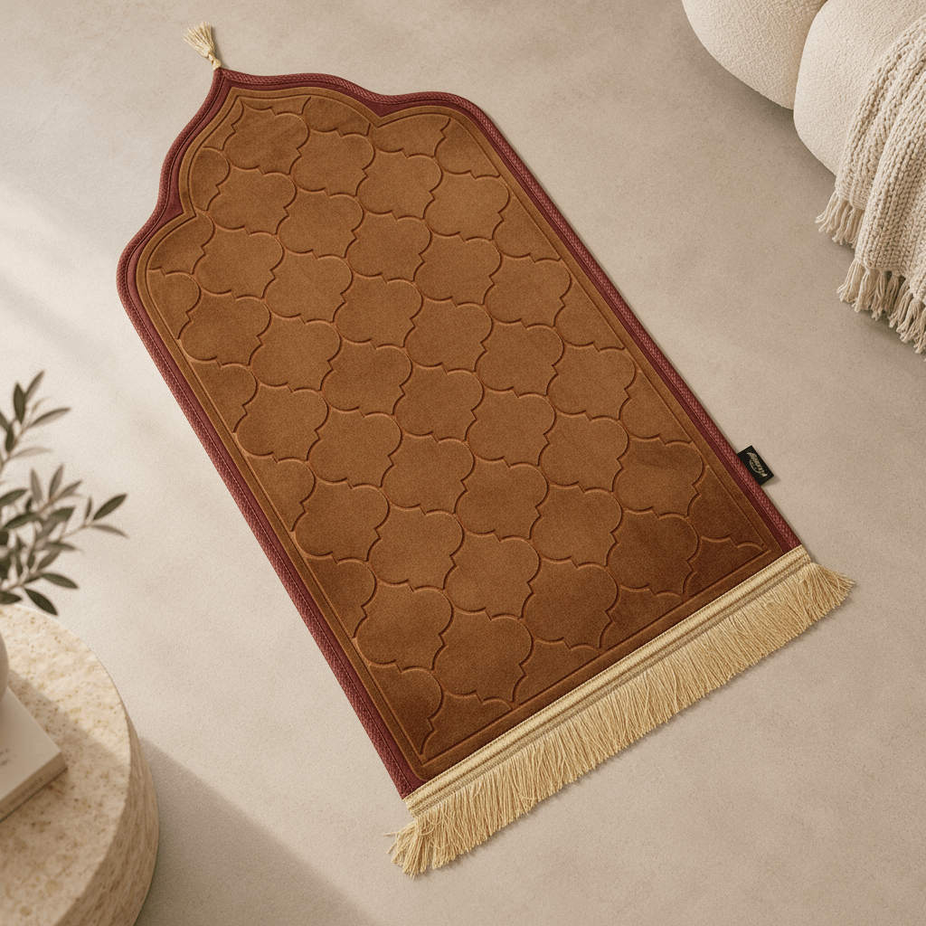 Soft Flannel Prayer Mat – Embossed Prayer Rug UK