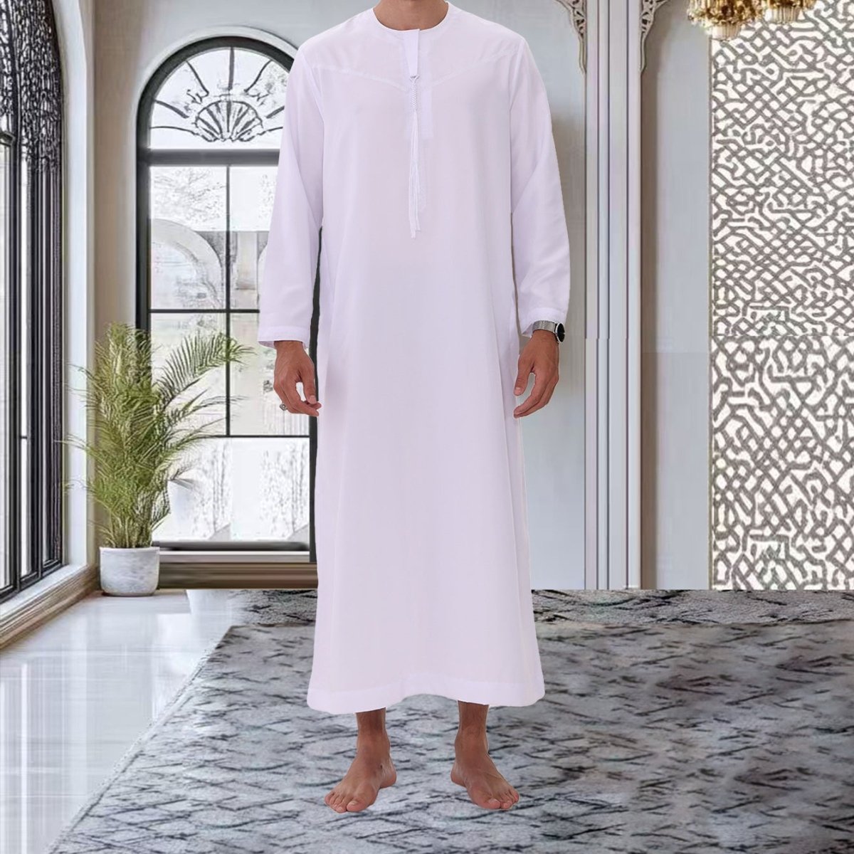 Men's Classic Solid Thobe Collection (MT035) - Mariam's Collection